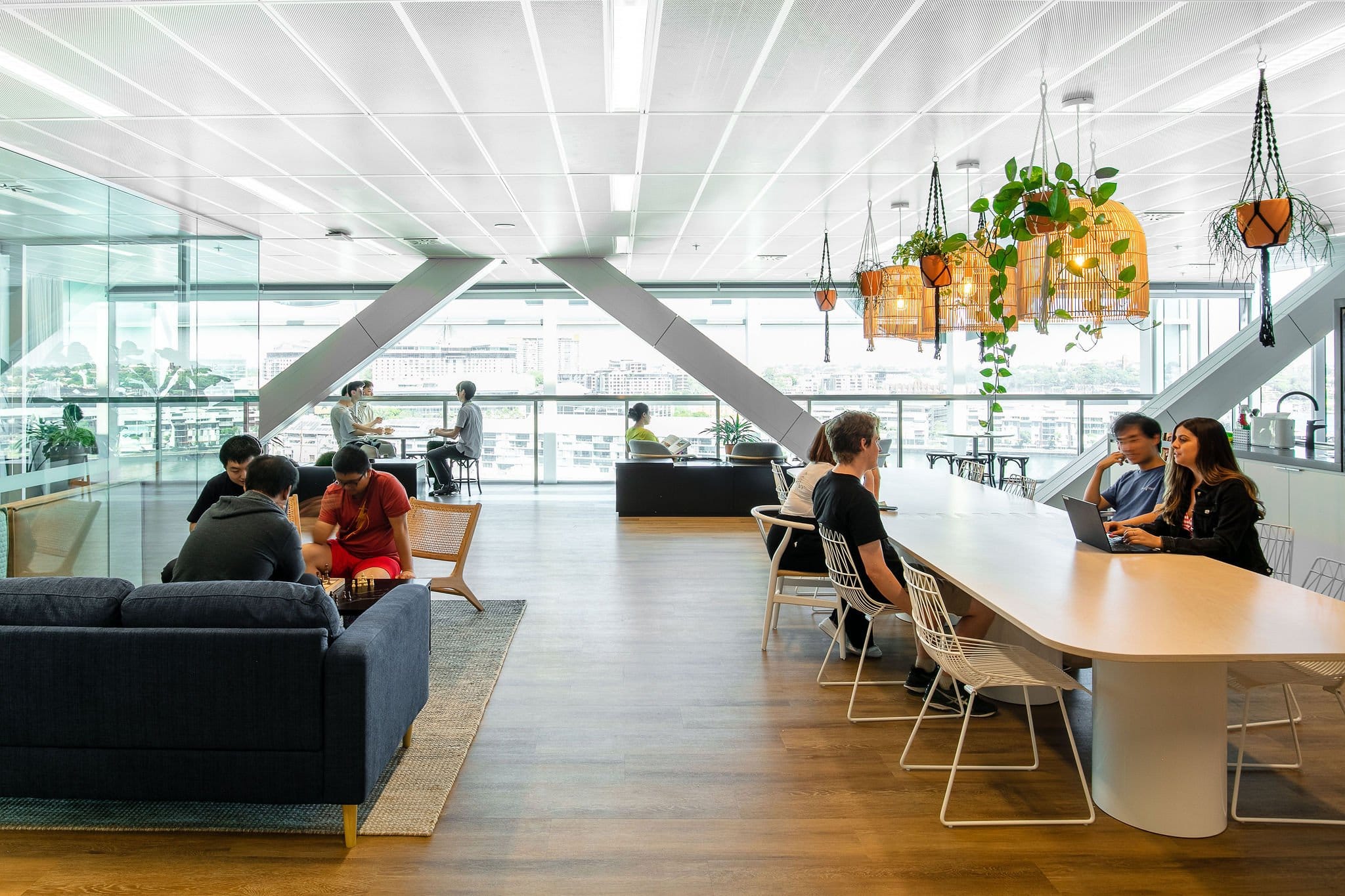 Akuna Capital workplace cafe area designed by Axiom Workplaces