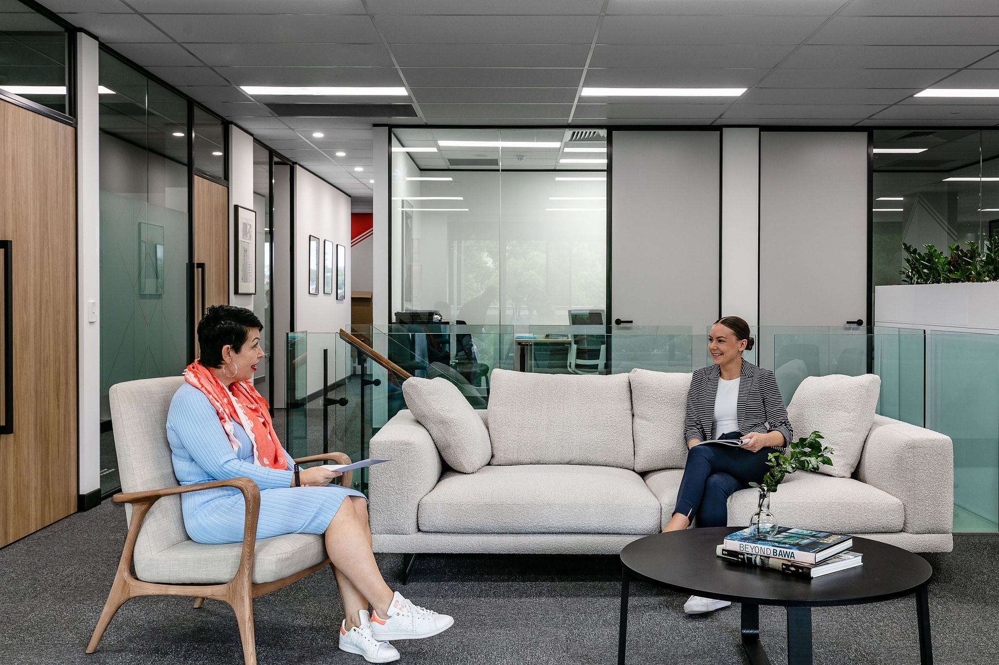 Bongiorno staff talking in lounge area