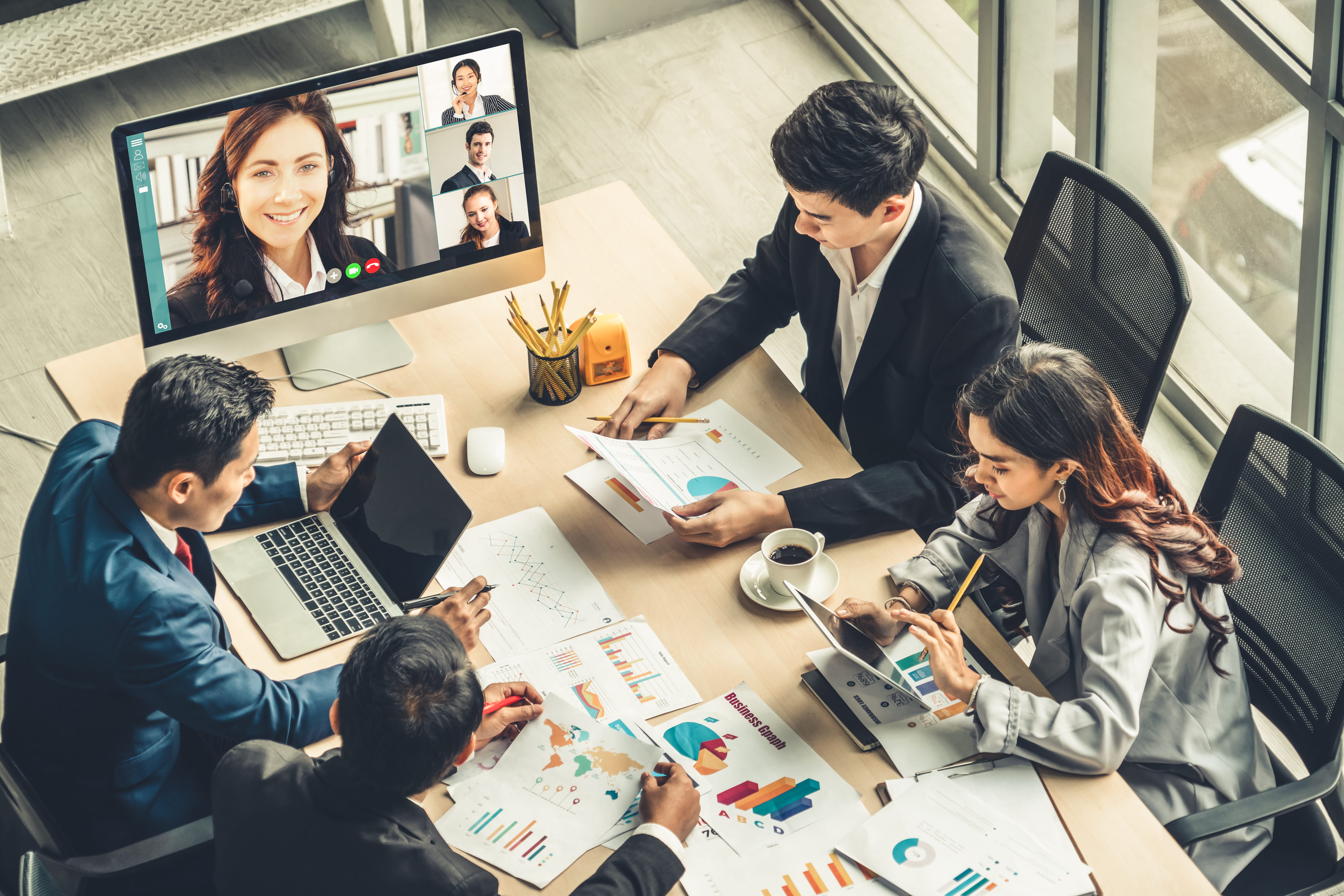 Image of hybrid meeting